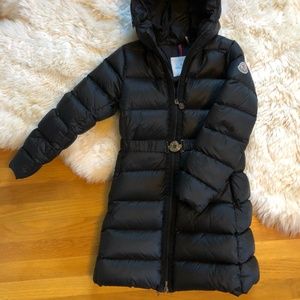 MONCLER Girls Black Down Winter Jacket, Sz 10Y